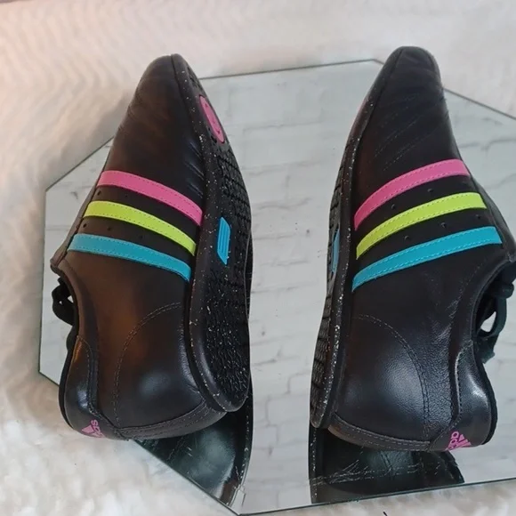ADDIDAS Woman Black & Rainbow Athletic  Sneakers 9M‎ - Picture 3 of 9